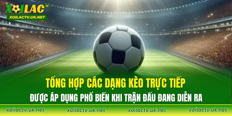Tổng hợp các dạng kèo trực tiếp được áp dụng phổ biến khi trận đấu đang diễn ra
