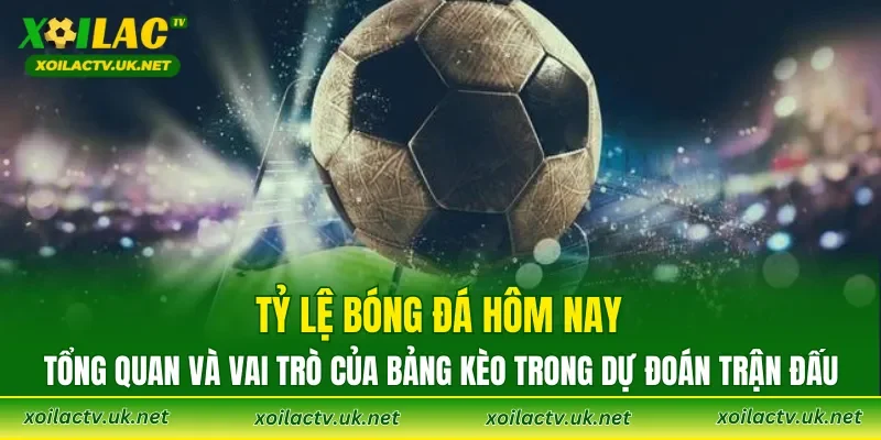 Tỷ lệ bóng đá hôm nay: tổng quan và vai trò của bảng kèo trong dự đoán trận đấu